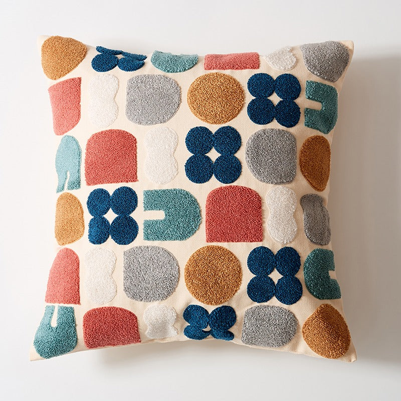 Nordic Cotton Embroidery Simple Living Room Sofa Cushion - Harmony Gallery