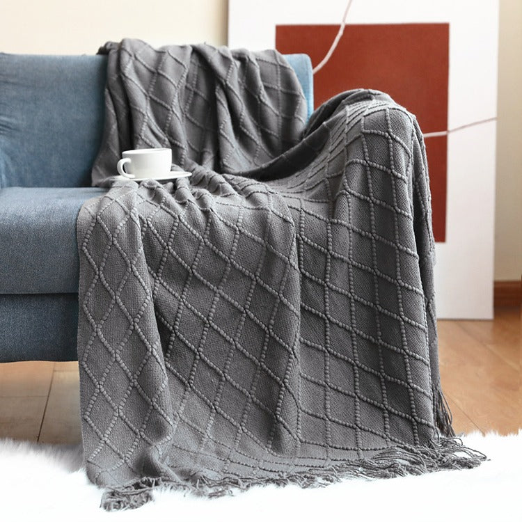 Four Seasons Knitted Nordic Style Sofa Decoration Blanket - Harmony Gallery