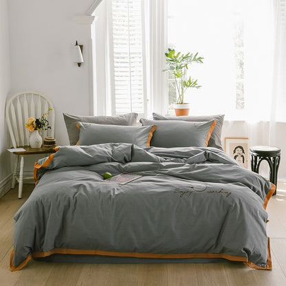 Simple Scandinavian Four-Piece Cotton Super Soft Bed Set - Harmony Gallery