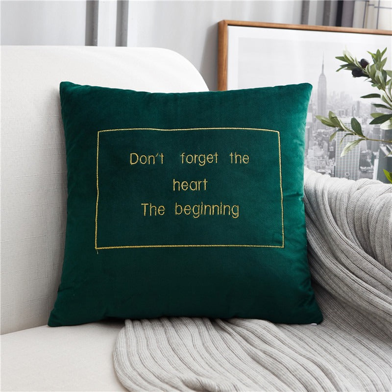 Nordic Light Luxury Velvet Sofa Living Room Cushion - Harmony Gallery