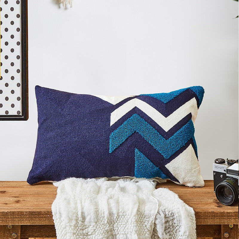 Nordic Cotton Towel Embroidery Living Room Sofa Cushion - Harmony Gallery
