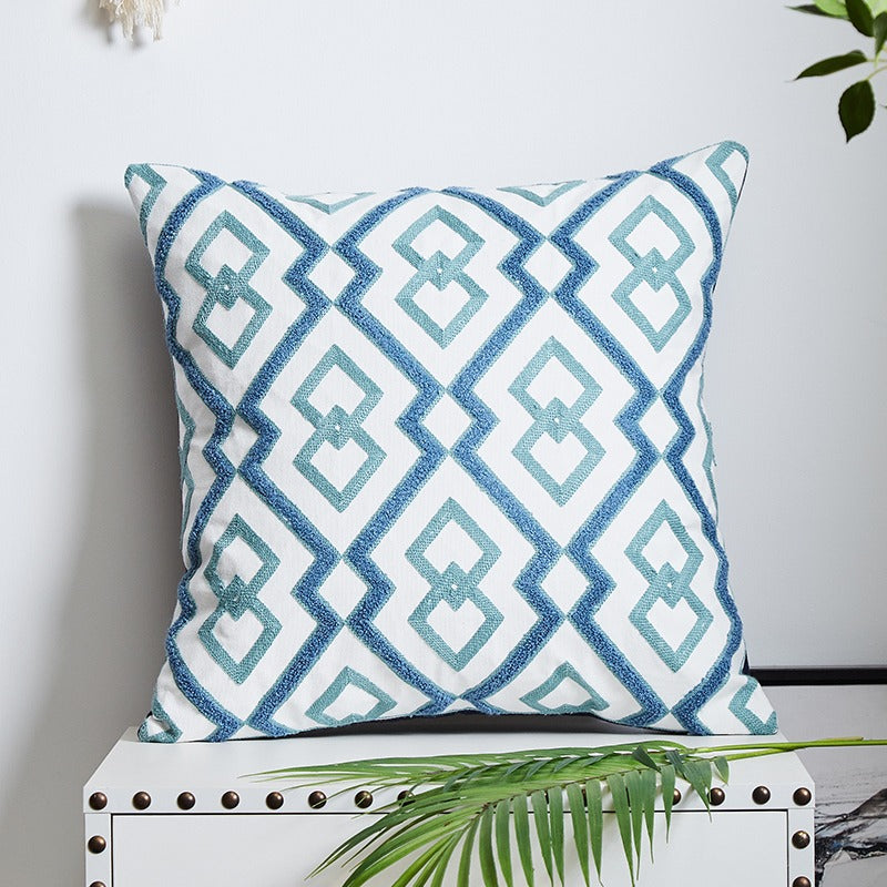 American Embroidery Cotton Living Room Sofa Cushion - Harmony Gallery