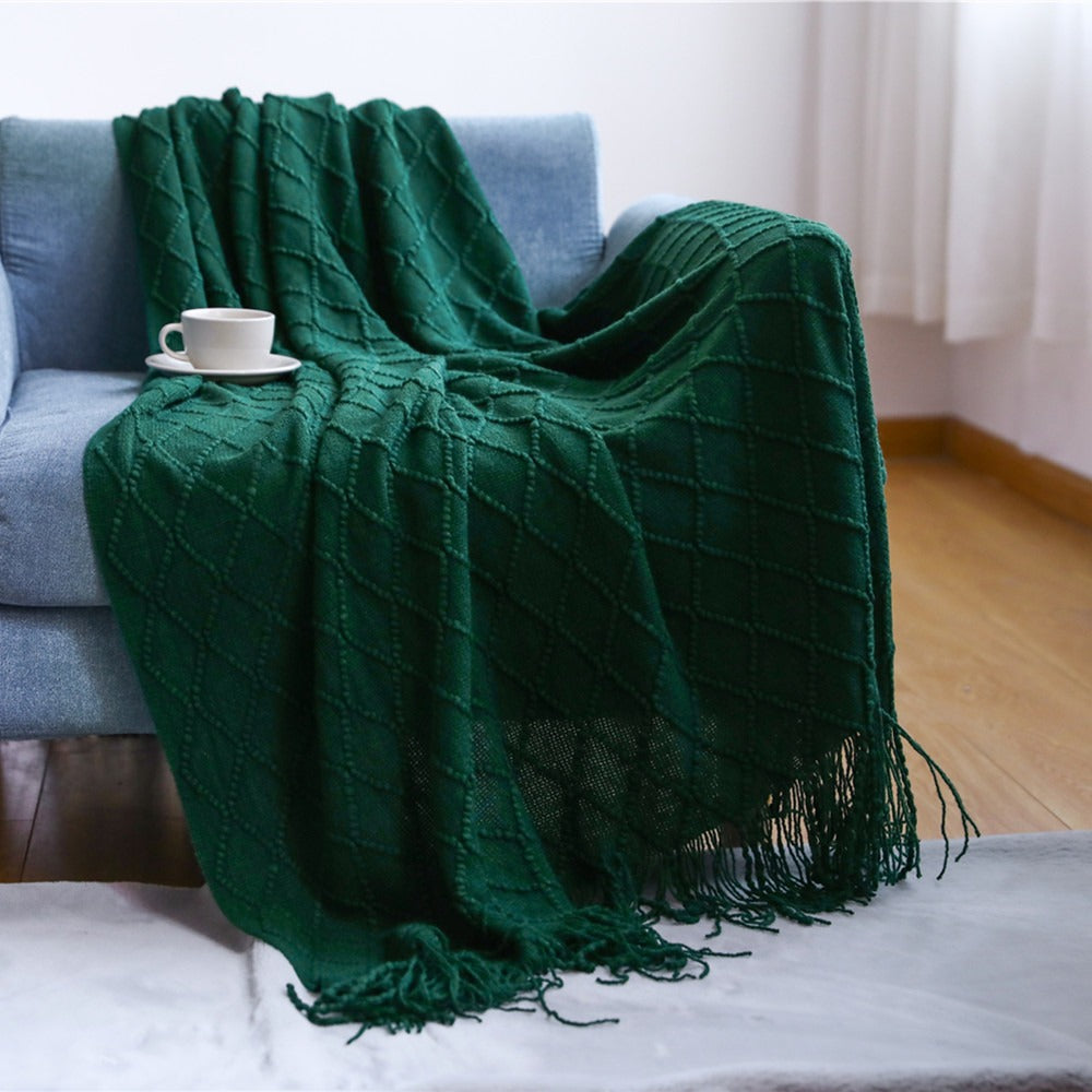 Four Seasons Knitted Nordic Style Sofa Decoration Blanket - Harmony Gallery
