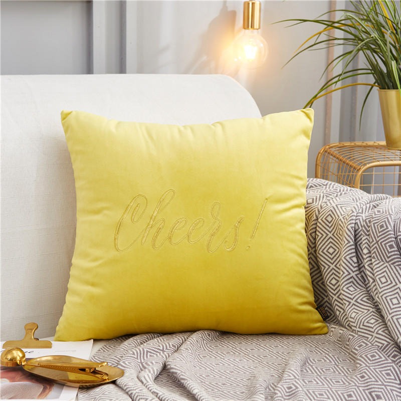 Nordic Light Luxury Velvet Sofa Living Room Cushion - Harmony Gallery