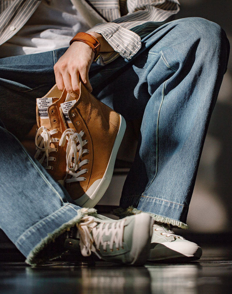 Classic High-Top Suede All-Match Casual Unisex Canvas Shoes - Harmony Gallery