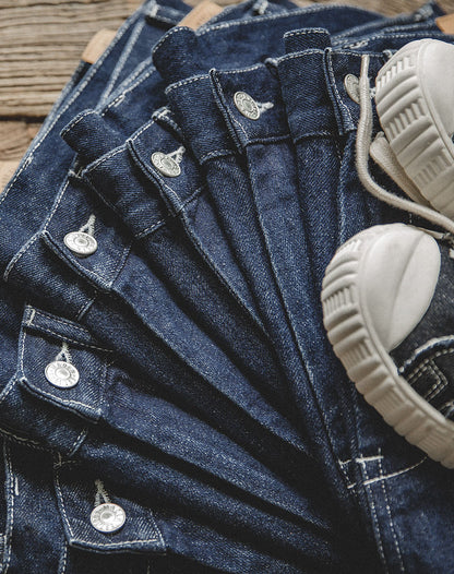 Tooling Casual American Retro High Waist Loose Men's Jeans - Harmony Gallery