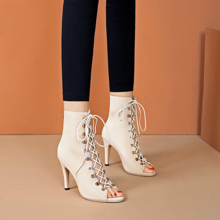 Summer Hollow Open Toe High Heel Women's Dance Shoes - Harmony Gallery