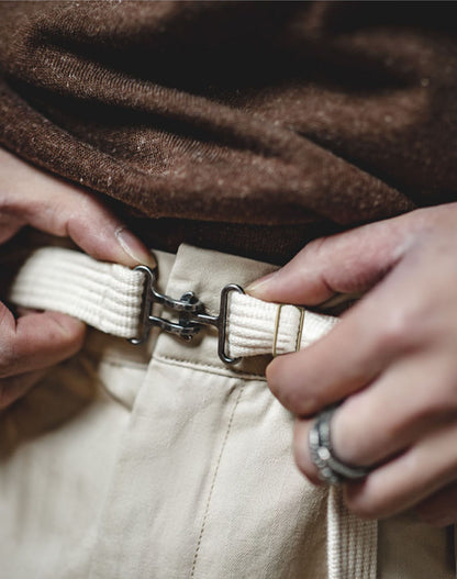 American Retro Buckle Belt Straight Leisure Men's Shorts - Harmony Gallery