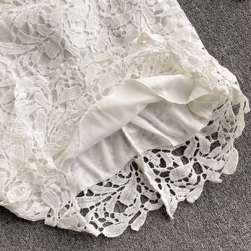 Scheming Hollow Lace Spring Sexy Backless Women's Dress - Harmony Gallery