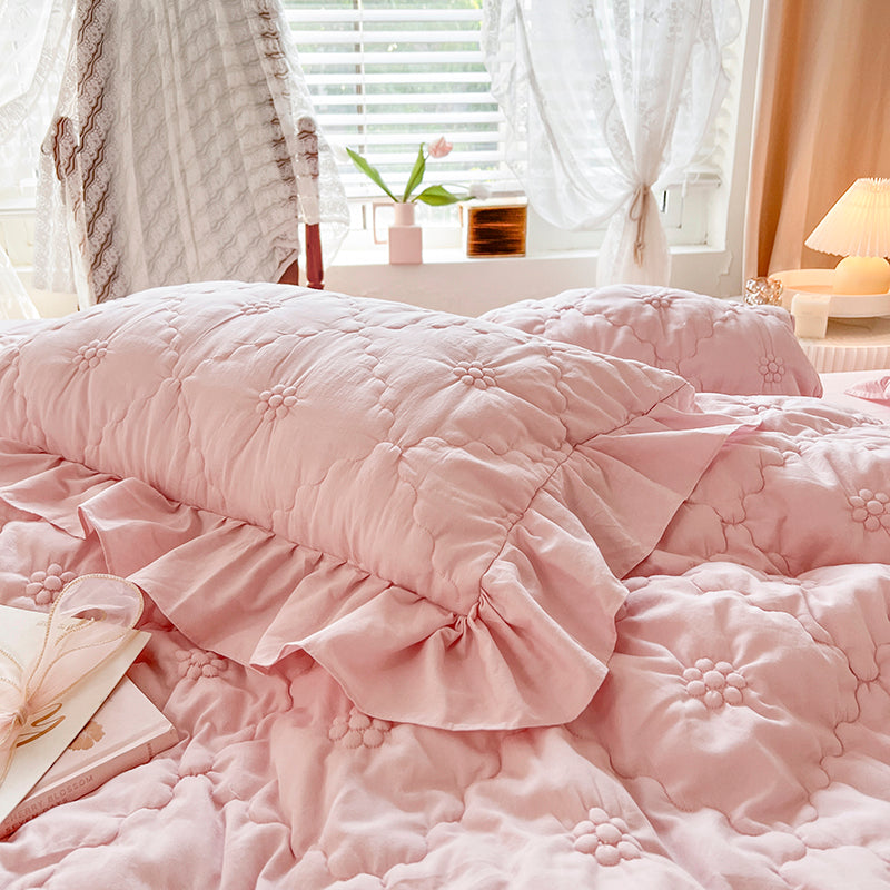 French Princess Washed Cotton Four-Piece Bed Set - Harmony Gallery