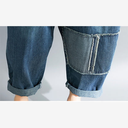 Ripped Patch Literary Retro Harlan Women's Overall - Harmony Gallery