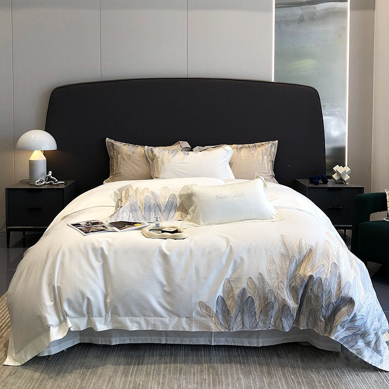 Feather Light Luxury Embroidery Quilt Cover Villa Bed Set - Harmony Gallery