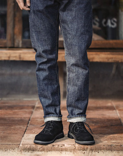 Retro Outdoor Suede Stitching Large Men's Dress Shoes - Harmony Gallery