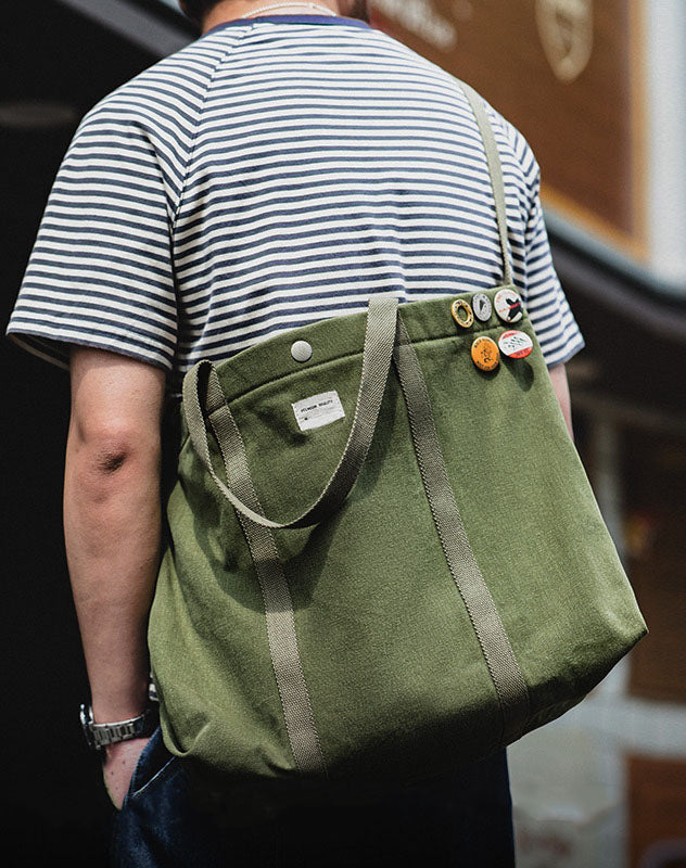 Retro Washed Canvas Large-Capacity Portable Functional Men's Bag - Harmony Gallery