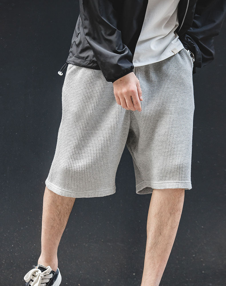 American Casual Loose Waffle Basketball Men's Shorts - Harmony Gallery