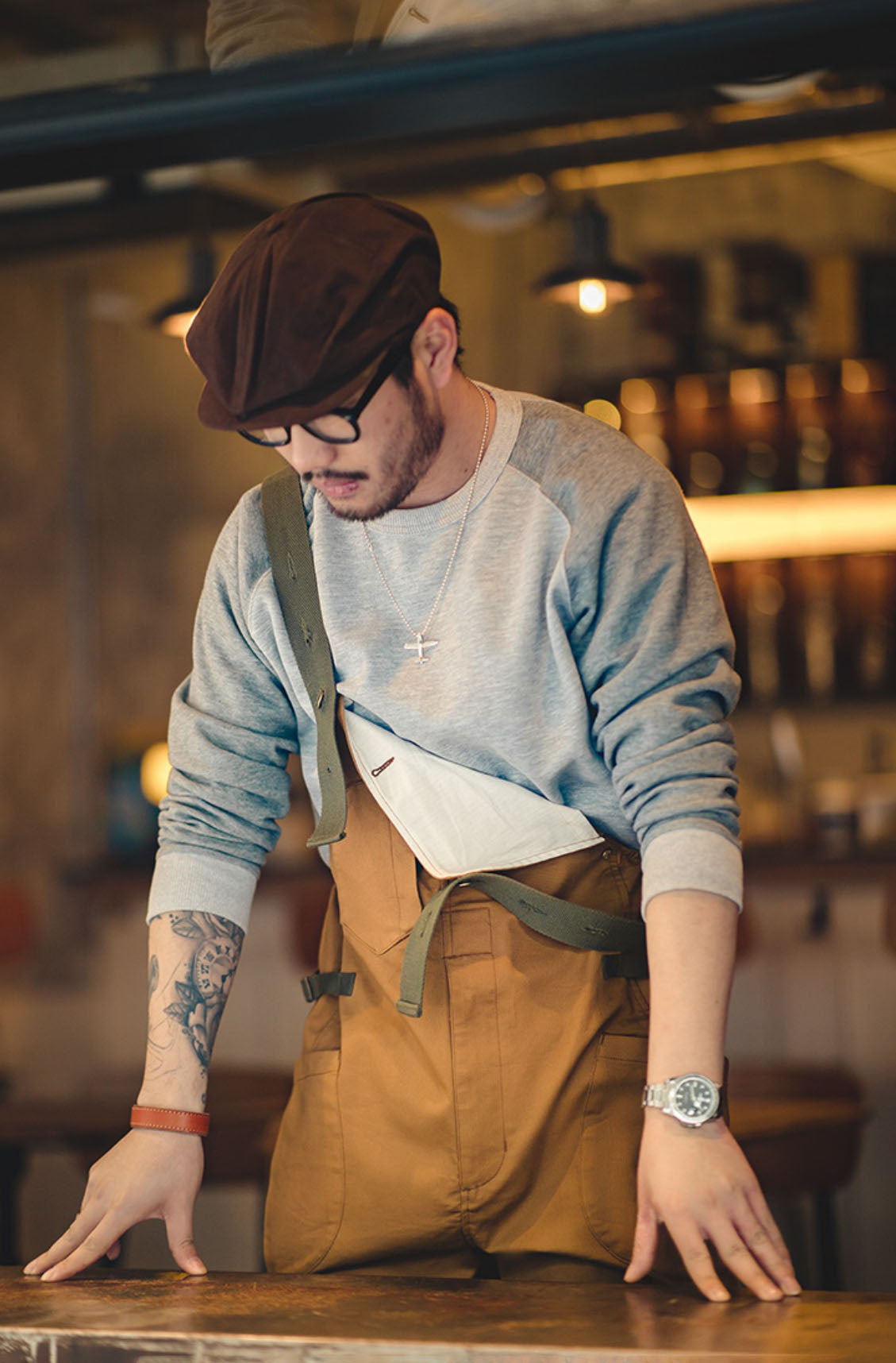 American Loose Straight Bib Casual One-Piece Long Men's Overalls - Harmony Gallery