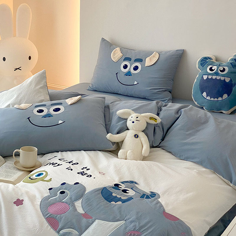 James P. Sullivan, Monsters University Washed Cotton Four-Piece Bed Set - Harmony Gallery