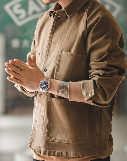 American Retro Heavy Lapel Outdoor Vintage Men's Coat - Harmony Gallery