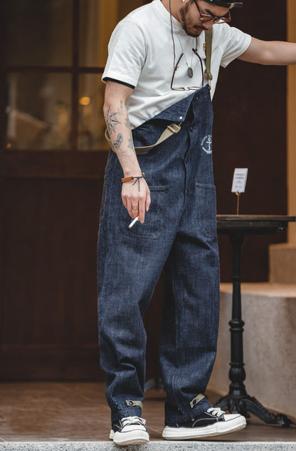 American Retro Marine Deck Straight Men's Overalls - Harmony Gallery