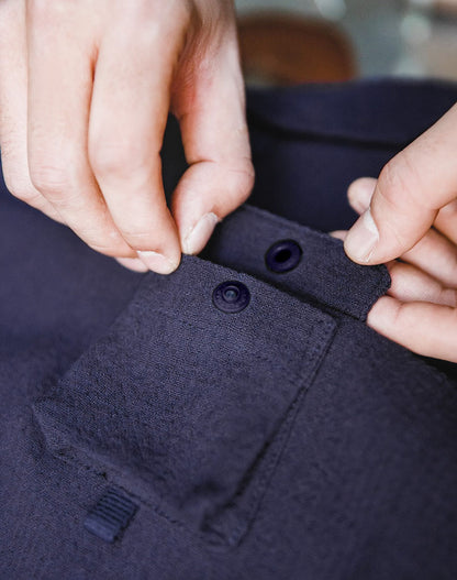 Retro Texture Polo Silhouette Loose Cotton Lapel Men's Sweater - Harmony Gallery