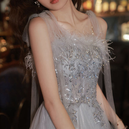 French Luxury Evening High-End Host Super Fairy Women's Dress - Harmony Gallery