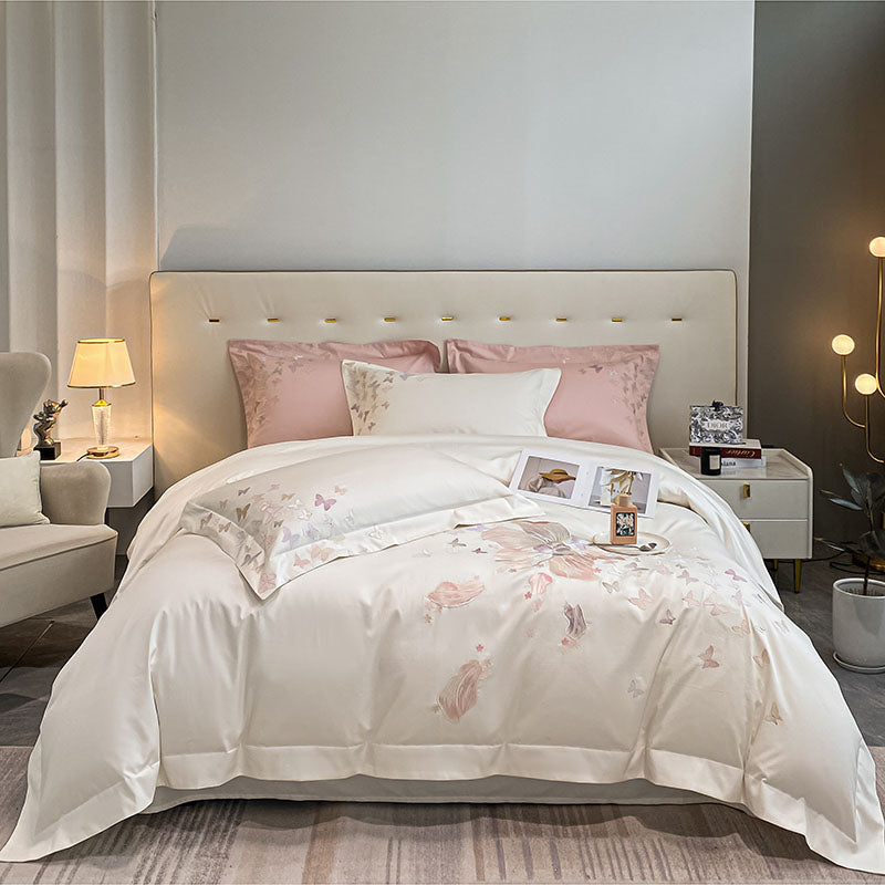 Pastoral Light Luxury Embroidery Quilt Cover Villa Bed Set - Harmony Gallery