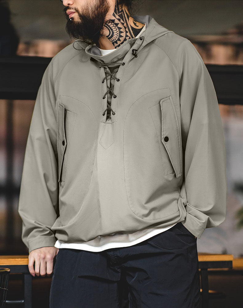 American Hooded Bad Weather Outdoor Drawstring Men's Sweater - Harmony Gallery