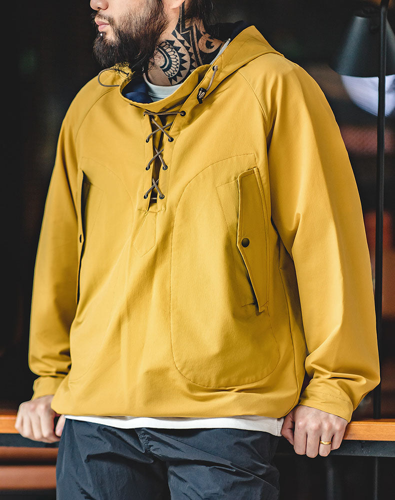 American Hooded Bad Weather Outdoor Drawstring Men's Sweater - Harmony Gallery