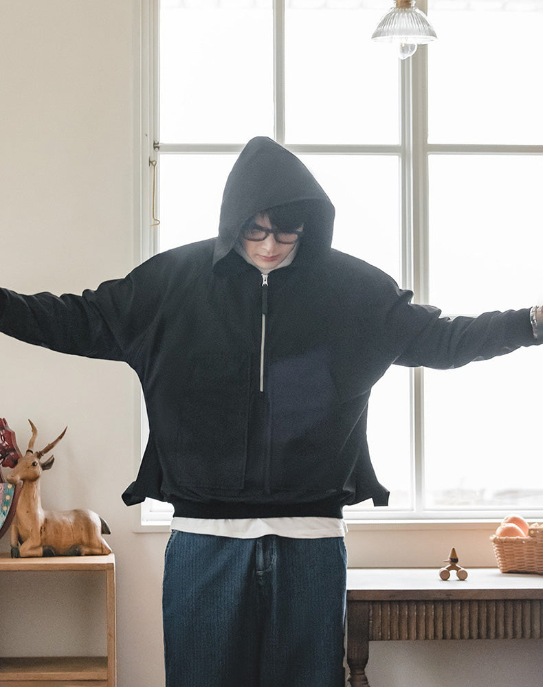 American Casual Half Zipper Function Hooded Men's Sweater - Harmony Gallery