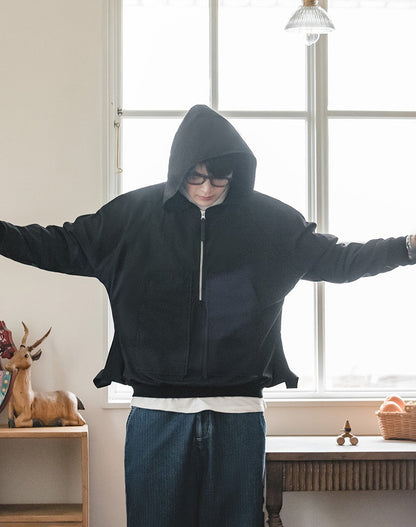 American Casual Half Zipper Function Hooded Men's Sweater - Harmony Gallery