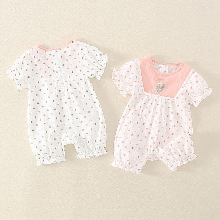 Newborn Summer Onesie Cotton Baby Girl's Romper - Harmony Gallery