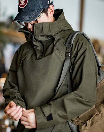 Retro Mountain Hooded Bad Weather Windproof Men's Sweater - Harmony Gallery