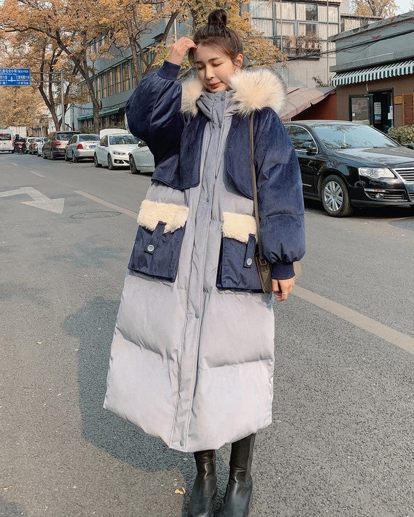 Down Padded Mid-Length Winter Contrast Women's Jacket - Harmony Gallery