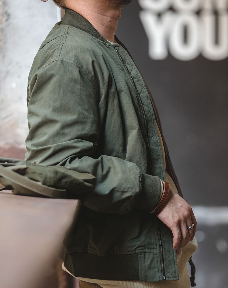 American Retro Air Force MA1 Bomber Military Men's Jacket - Harmony Gallery