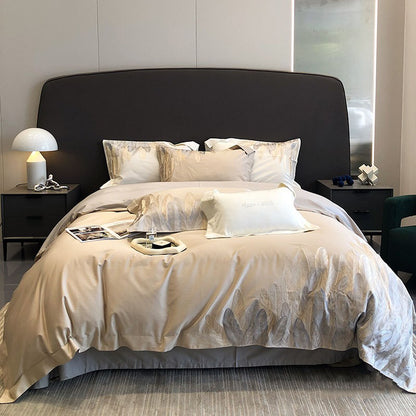 Feather Light Luxury Embroidery Quilt Cover Villa Bed Set - Harmony Gallery