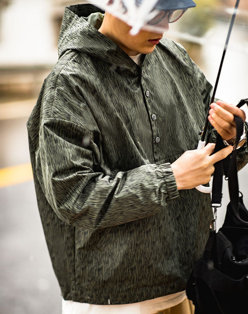 American Raindrop Camouflage Hooded Military Men's Sweater - Harmony Gallery