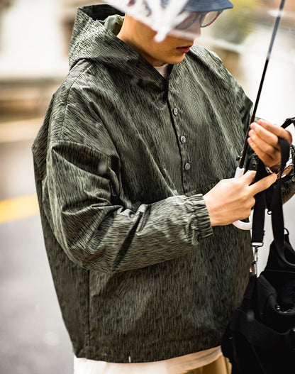 American Raindrop Camouflage Hooded Military Men's Sweater - Harmony Gallery