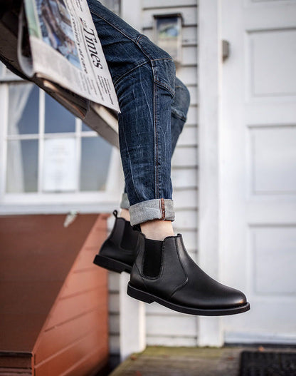 Chelsea Martin British Leather Black Leather Men's Boot - Harmony Gallery