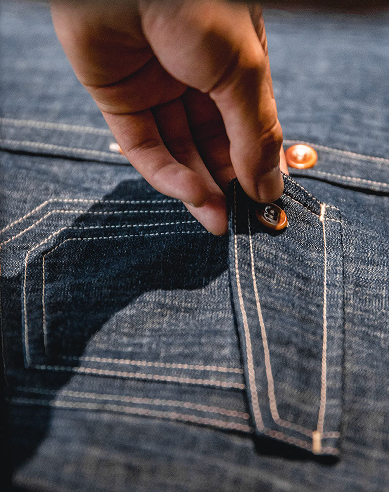 American Retro Denim Western Tough Guy Men's Shirt - Harmony Gallery