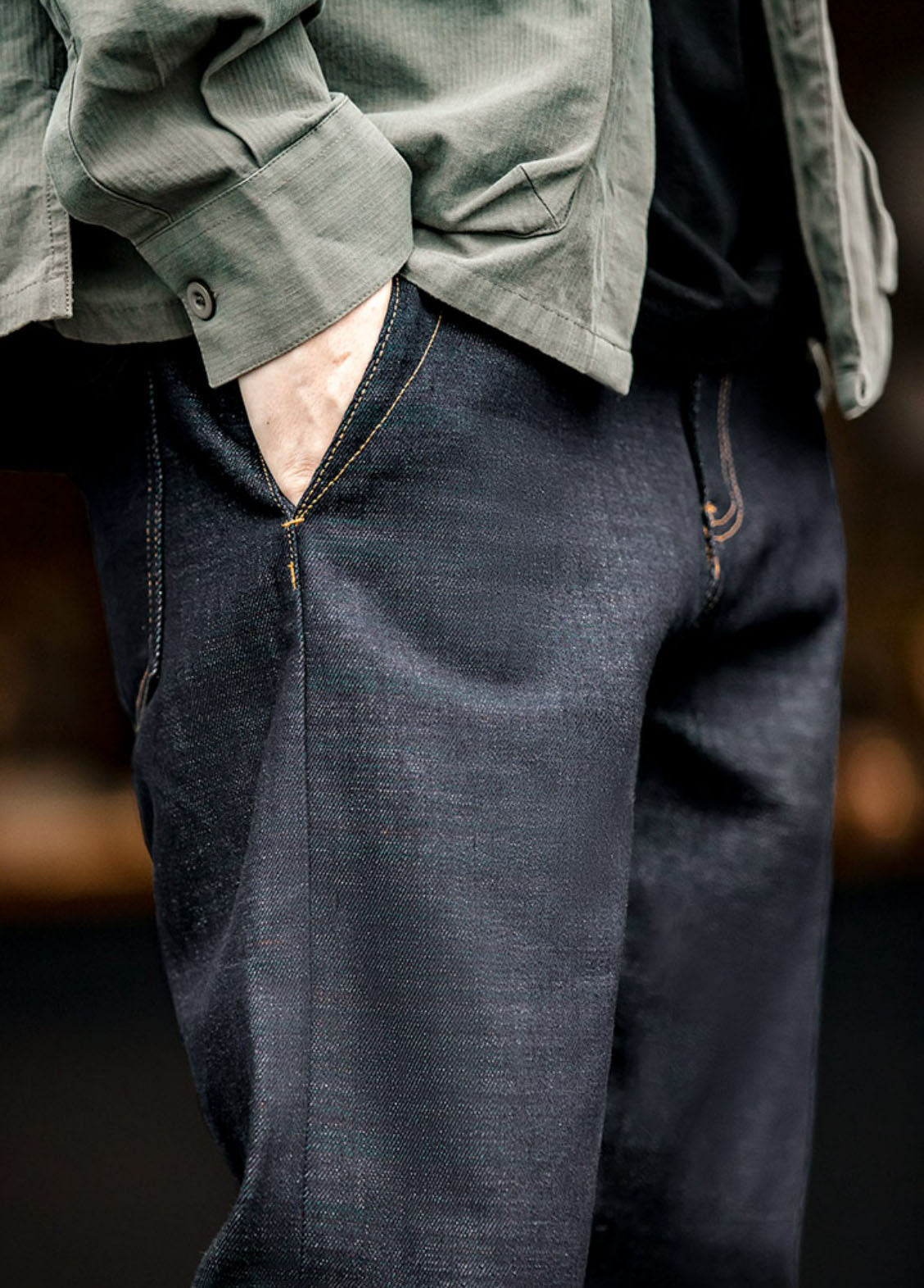 American Retro Heavyweight Colored Cotton Men's Jeans - Harmony Gallery