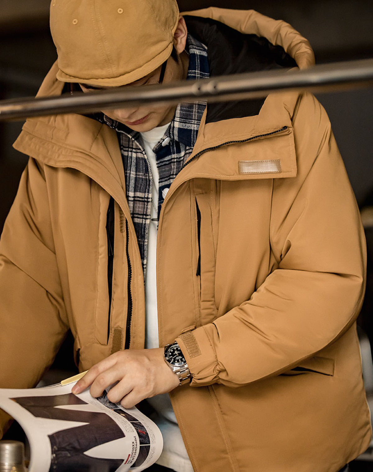 American Casual Duck Down Hooded Windproof Warm Men's Coat - Harmony Gallery