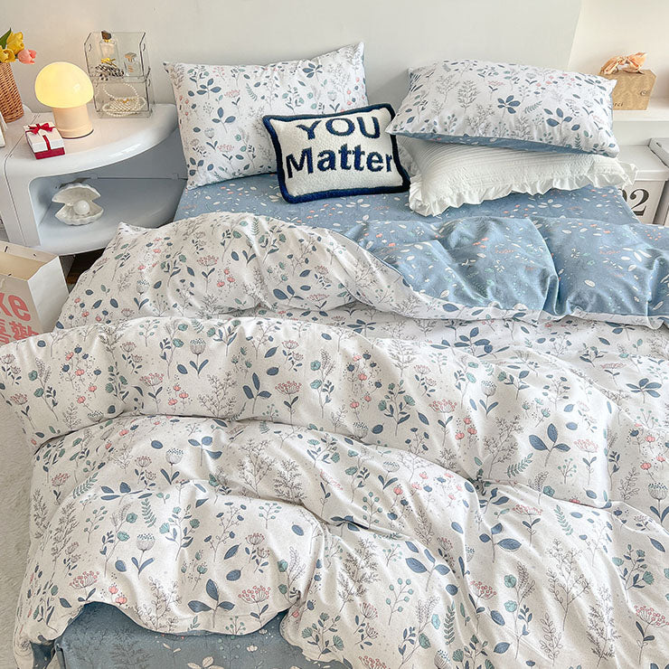 Pastoral Flower Princess Pure Cotton Quilt Cover Bed Set - Harmony Gallery