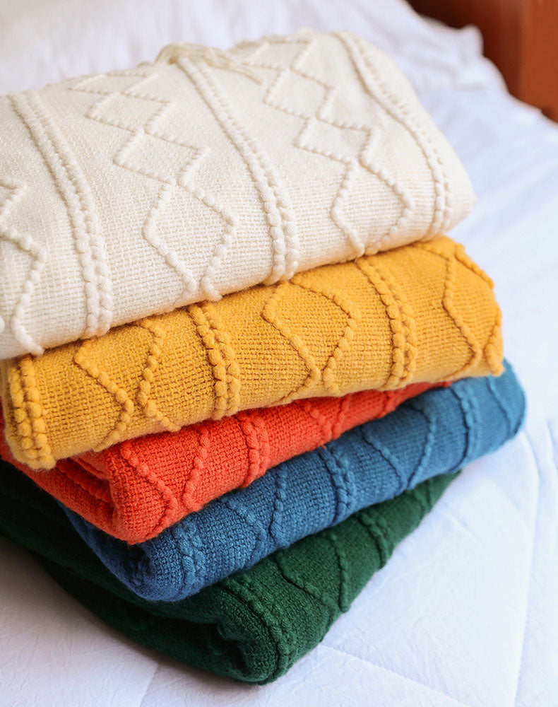 Simple Knitted Bedside Decoration Sofa Blanket - Harmony Gallery