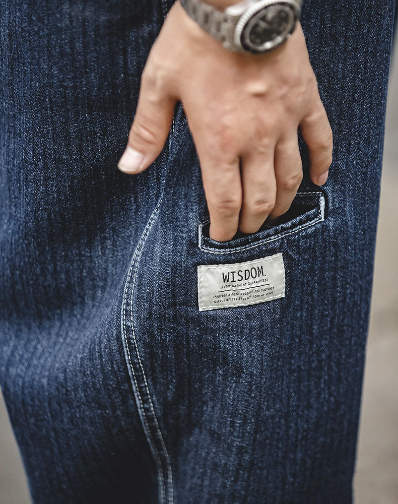 Tooling Retro Denim Washed Tapered Loose Harlan Men's Jeans - Harmony Gallery