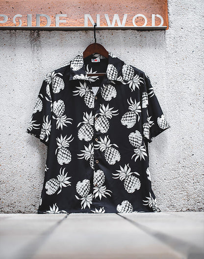 American Hawaiian Pineapple Beach Vacation Men's Shirt - Harmony Gallery