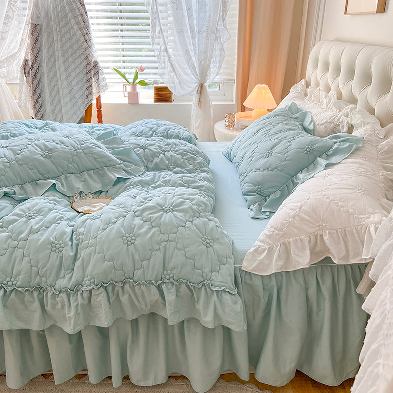 French Princess Washed Cotton Four-Piece Bed Set - Harmony Gallery