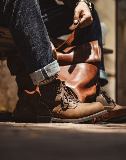 American Retro Beckman 9011 Leather Outdoor Martin Men's Boot - Harmony Gallery