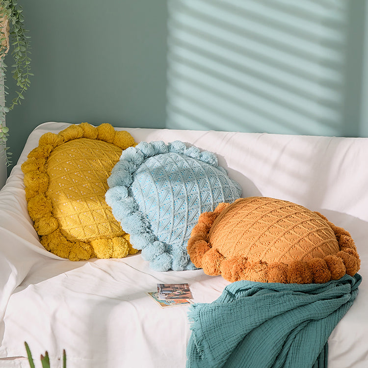 Removable Sunflower Round Ball Sofa Cushion - Harmony Gallery