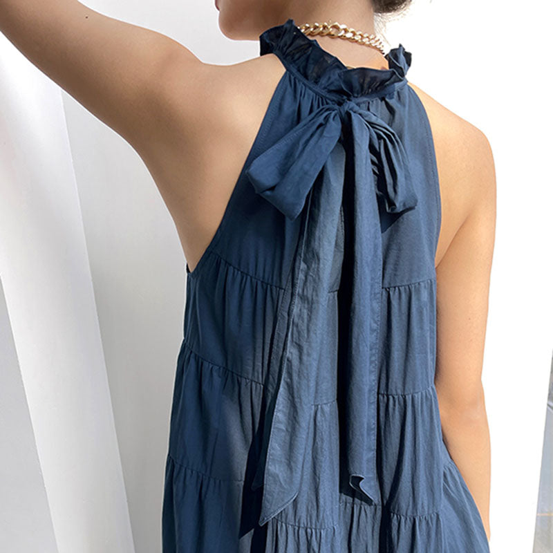 French Cold Wind Royal Goddess Hanging Women's Dress - Harmony Gallery
