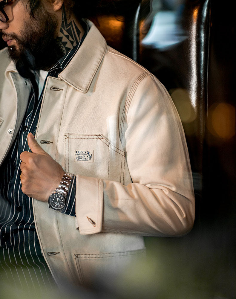 American Heavy Cotton Seed Multi-Pocket Men's Coat - Harmony Gallery